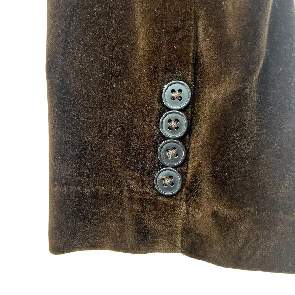 Vintage Parts by Machine Velvet Blazer Men L Brown Sport Coat Indie Academia Y2K